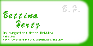 bettina hertz business card